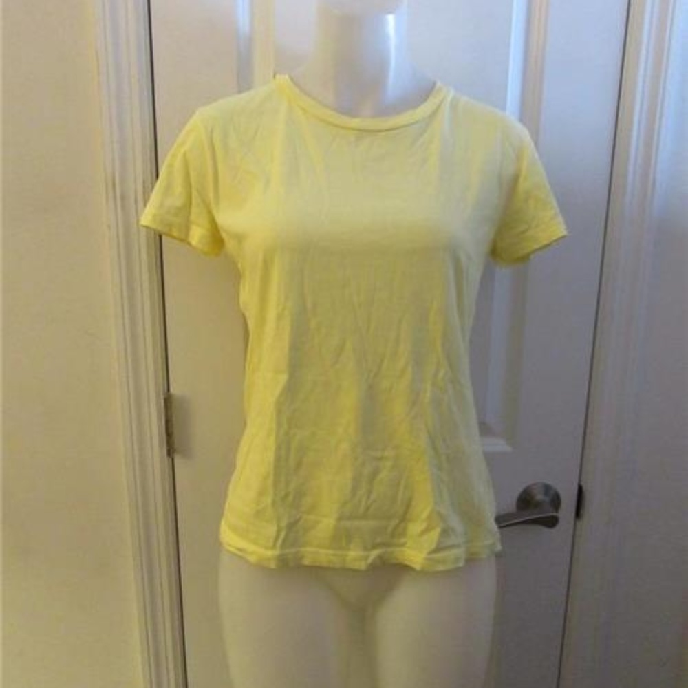 VELVET YELLOW COTTON TEE SIZE L***